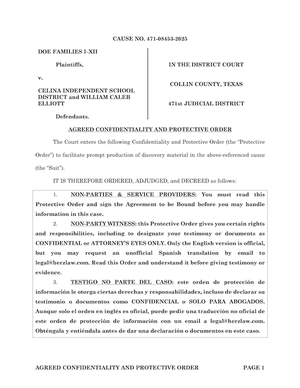 Document thumbnail for Protective Order (Unsigned)